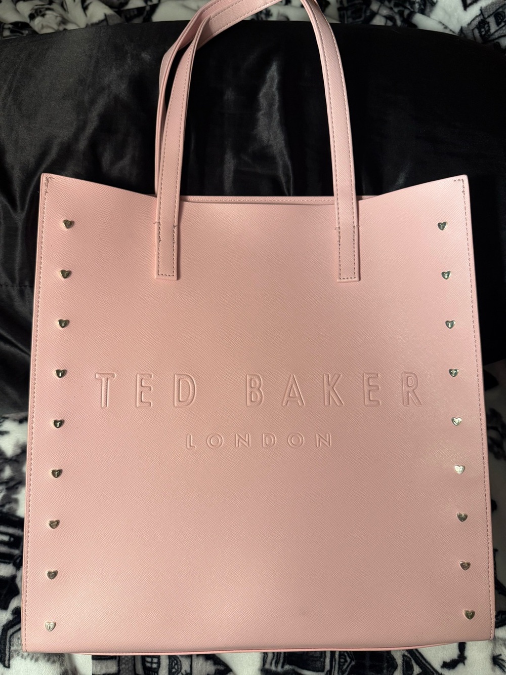 Ted Baker Blush Pink Heart-Stud Tote